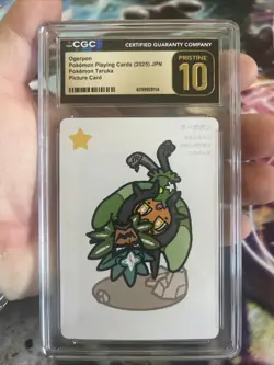 ✨✨ CGC 10 PRISTINE 2025 TARUKA POKEMON PLAYING CARDS Ogerpon Picture Card - Image 2