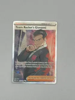 Pokemon TCG Destined Rivals Team Rocket's Giovanni Ultra Rare Holo 225/182 NM - Image 1
