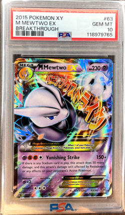 Pokemon XY Breakthrough M Mewtwo Ex #63 PSA 10 Gem Mint - Image 1
