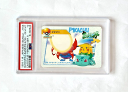 1999 POKEMON Vending Ser. 5 Pikachu/Bulbasaur/Gloom #158 Pocket Monsters PSA 10 - Image 3