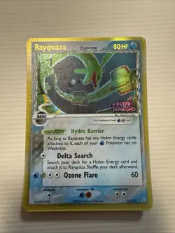 Pokemon TCG Ex Hilton Phantoms Gold Star Stamped Reverse Holo Rayquaza 16/110 NM - Image 1
