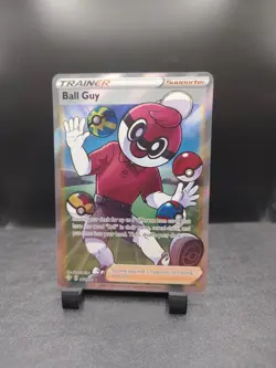 TRAINER BALL GUY SHINING FATES 065/072 HOLO ULTRA RARE 2021 POKEMON TCG [B] - Image 1