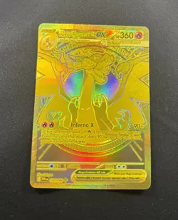 Pokemon TCG Mega Charizard X EX 130/94 Gold Phantasmal Flames Hyper Rare 130/94 - Image 1