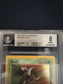 1999 Pokemon Jungle 1st Edition Pinsir #9/64 BGS 8 NM-MT - Image 2