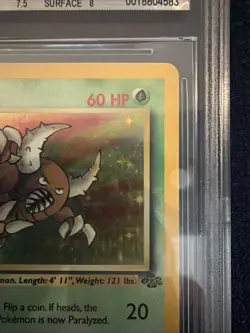 1999 Pokemon Jungle 1st Edition Pinsir #9/64 BGS 8 NM-MT - Image 3