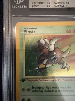 1999 Pokemon Jungle 1st Edition Pinsir #9/64 BGS 8 NM-MT - Image 4