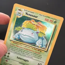 Pokemon Card Venusaur Holo 15/102 Set Base ITA italiano good GD vintage - Image 3