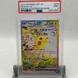Pokemon Pikachu ex Illustration Rare Holo Sv08 Surging Sparks PSA 9 238/191 - Image 1