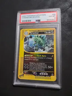 2002 Pokemon Expeditions Tyranitar Reverse Foil PSA 8 - Image 1