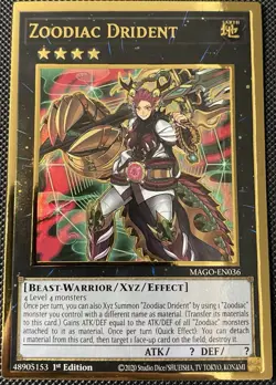 Zoodiac Drident MAGO-EN036 Maximum Gold 1st Edition - Yugioh Card - Image 1