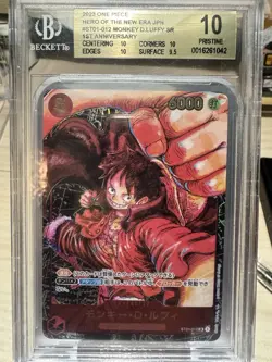 2023 One Piece Japan Monkey D Luffy ST01-012 - BGS Pristine 10 - 1st Anniversary - Image 1