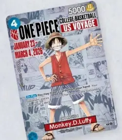 One Piece Card +Poster - Monkey D. Luffy Promo Card –SEALED –US VOYAGE -RUTGERS - Image 1