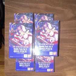 One Piece TCG: Double Pack Set 9 The Azure Sea's Seven FACTORY SEALED! (6) Boxes - Image 1