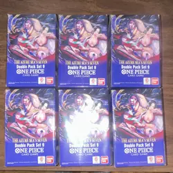 One Piece TCG: Double Pack Set 9 The Azure Sea's Seven FACTORY SEALED! (6) Boxes - Image 2