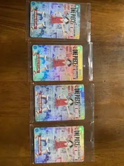 Bandai Namco One Piece Monkey D. Luffy Promo Holo Counter 4 Cards US Voyage - Image 4