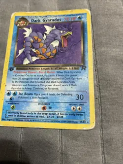 Dark Gyarados 25/82 Rare Team Rocket Pokemon Card WOTC 2000 Vintage TCG - Image 3