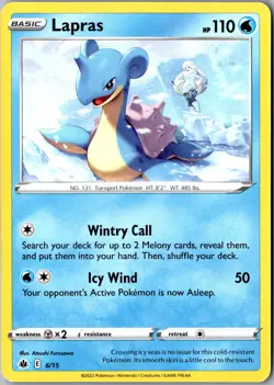 Lapras - 6/15 Promo McDonald's Promos 2022 LP Pokemon Card - Image 1