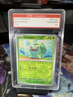 BULBASAUR 2023 FOIL #001/165 Pokemon Card GRADED 10 TCG CCG - Image 1