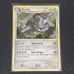 Steelix - 24/95 - Holo Rare - HGSS Unleashed - Pokemon Card - LP - Image 1