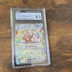 Pokemon Greedent ex 179/197 Obsidian Flames EX Tera Holo CGC 8.5 Card 2023 - Image 1