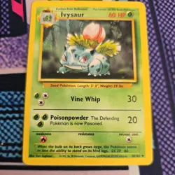 Ivysaur 30/102 Base Set Uncommon 1999 Vintage Pokemon TCG Card - Image 1