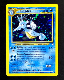 2000 Pokemon KINGDRA Neo Genesis HOLO RARE Unlimited Edition Card 8/111 SWIRL - Image 1
