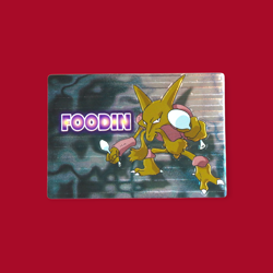 ALAKAZAM (FOODIN)--JAPANESE MEIJI EMBOSSED PROMO FOIL POKEMON CARD - Image 1