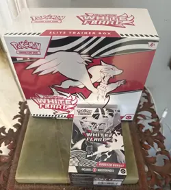 White Flare ETB And Booster Bundle Lot Sealed Pokemon TCG cards - ships ASAP! - Image 1
