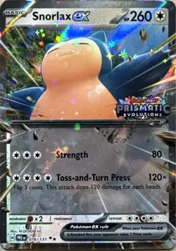 Snorlax ex (Prismatic Evolution Stamped) Holo Double Rare Miscellaneous Cards & - Image 1