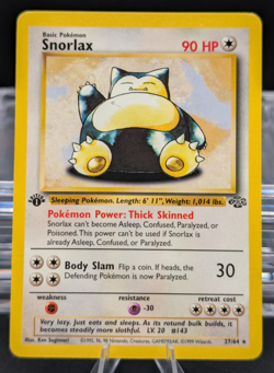 Pokemon 1st Edition Snorlax 27/64 Jungle TCG Non-Holo Rare Card 1999 - READ DESC - Image 1