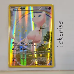 Pokemon Mew Promo Holo Basic Card XY XY110 2016 HP70 Psychic - Image 1