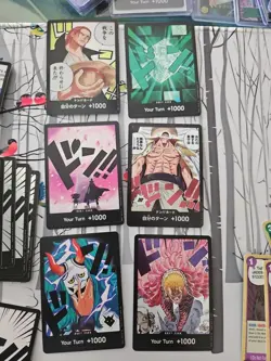 one piece don card SILVER set LOT AND GOLD EVENT - MANY DONS AND EVENT! PICTUREs - Image 1