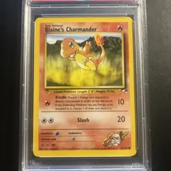 Blaine's Charmander 61/132 Gym Heroes Pokemon Card Common Mint New Cert 2637 - Image 2