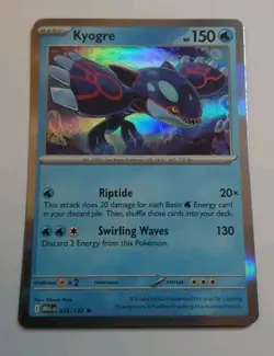 2025 Pokemon Mega Evolution - Kyogre Holo Rare Card #38 NM+ - Image 1