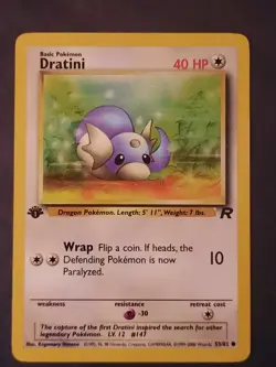 Dratini 53/82 -1st Edition- Team Rocket Pokemon Card. - Image 2