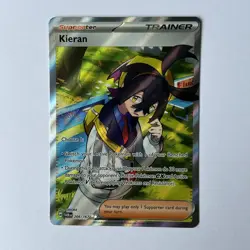 Kieran 206/167 Full Art Trainer Rare Twilight Masquerade Pokemon TCG Card - Image 1