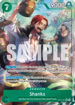 One Piece TCG OP14-027 Shanks R Alt Art Card Game ENGLISH - Image 1