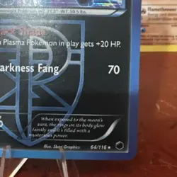 Pokemon TCG Umbreon 64/116 Plasma Freeze Holo Rare Card plus ash- grenija ex - Image 5