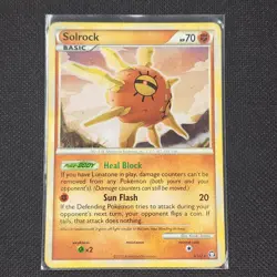 Solrock - 9/102 - Holo Rare - HGSS Triumphant - Pokemon Card - LP - Image 1
