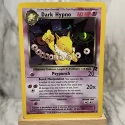 Pokemon WOTC Dark Hypno 9/82 Team Rocket Holo Trading Card - Image 1