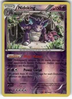 Nidoking 45/114 XY - Steam Siege LP Pokemon Card TCG - Image 1