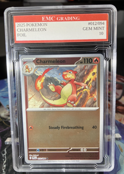 CHARMELEON 2025 FOIL #012/094 Pokemon Card GRADED 10 TCG CCG - Image 1