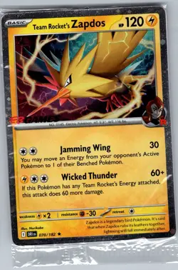 Team Rocket's Zapdos (EB Games Exclusive) 070/182 - Pokemon Card - Sealed - Image 1