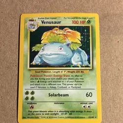 Venusaur 15/102 Base Set Holo Rare 1999 Wizards Pokemon TCG Card English - Image 1