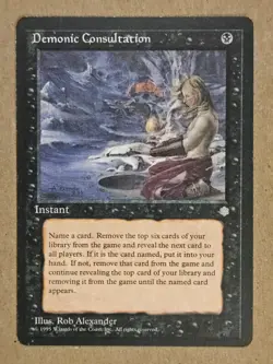 Demonic Consultation - Ice Age - Lightly Played close to NM | MTG - Image 1