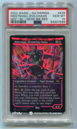 Hidetsugu, Devouring Chaos Neon Ink Red PSA 10 - Image 1