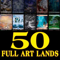 MTG 50 UNIQUE FULL ART BASIC LANDS BUNDLE - TEN OF EACH TYPE - NO DUPLICATES - Image 1