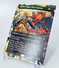 MTG • SPIDER-HAM PETER PORKER 0201 Borderless Rare • Spider-Man Magic M/NM - Image 2