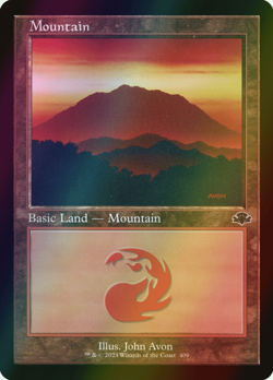 MTG Mountain (409) Foil ** Dominaria Remastered ** English (NM) - Image 1