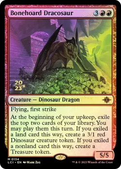 Bonehoard Dracosaur Foil Prerelease Promo The Lost Caverns of Ixalan NM MTG - Image 1